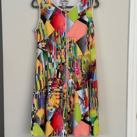 Joseph Ribkoff Multicolor Geometric Dress. Ptp 19” - Picture 1 of 5